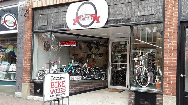 Corning Bike Works on Historic Market Street in Corning's Gaffer District